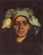 Vincent Van Gogh Head of a Peasant Woman with Whit Cap (nn040 oil painting